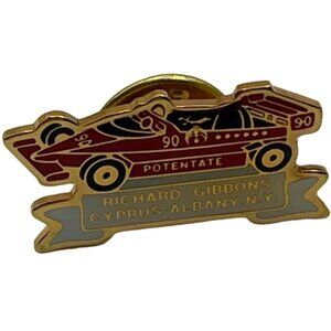 1990 Shriner Car Pin Richard Gibbons Cyprus Albany N.Y. Enamel Lapel Pin A539